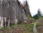 Retaining wall about half between wellington and Windy point tunnel